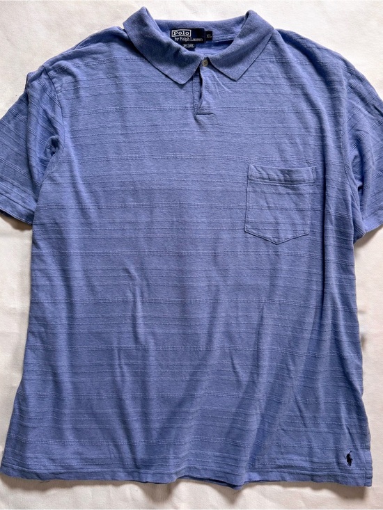 Polo Ralph Lauren Other - Polo by Ralph Lauren Light Blue Linen Cotton Blend Textured Stripe Knit